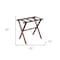 Homeroots HomeRoots 383075 Hotel Cherry Mahogany Folding Luggage Rack with Black Straps 383075 - alternate 7